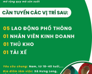Nhựa Chí Thành BC – Thông báo tuyển dụng T04.26 