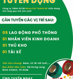 THÔNG BÁO TUYỂN DỤNG T04.26 - NHỰA CHÍ THÀNH BC
