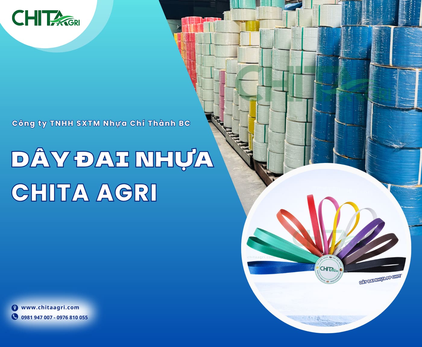 Nhựa Chí Thành BC là doanh nghiệp sản xuất bao bì nhựa, chuyên cung cấp dây đai nhựa và túi lưới nhựa chất lượng cao phục vụ đóng gói nông sản, công nghiệp và logistics.