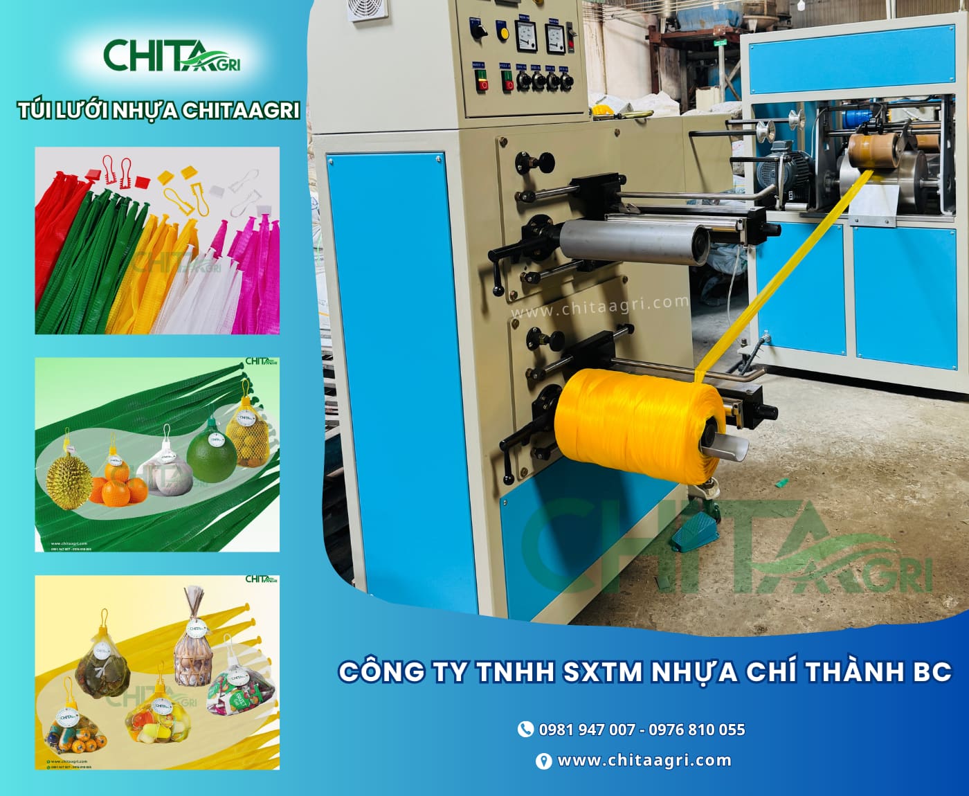 Nhựa Chí Thành BC là doanh nghiệp sản xuất bao bì nhựa, chuyên cung cấp dây đai nhựa và túi lưới nhựa phục vụ đóng gói nông sản, công nghiệp và logistics
