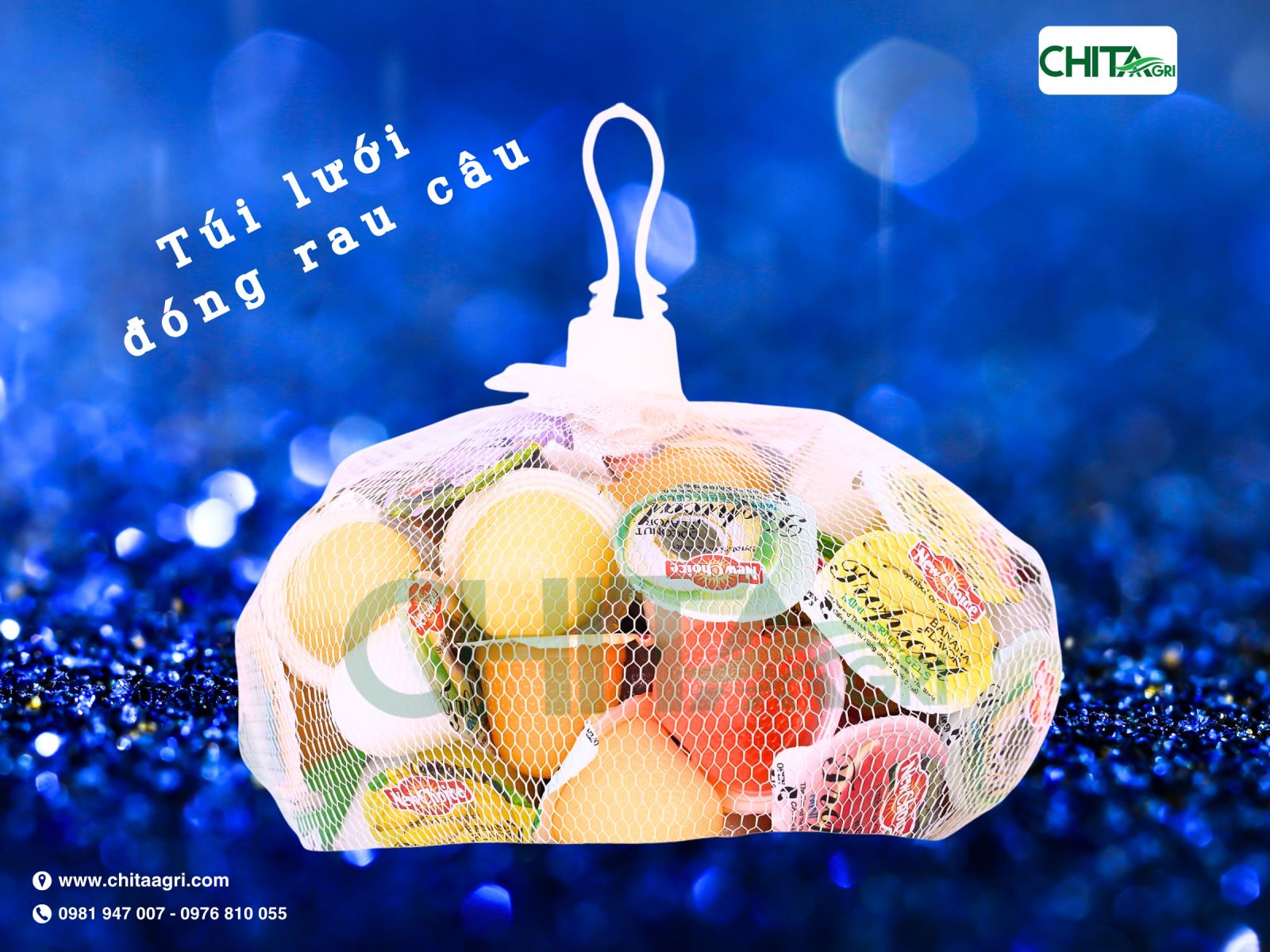 Túi lưới đóng rau câu cho siêu thị & cửa hàng tiện lợi: Tối ưu trưng bày, dễ vận chuyển, hạn chế hao hụt