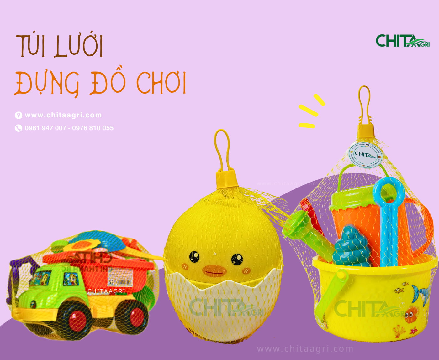 Túi lưới nhựa Chita Agri giúp hàng hóa nổi bật hơn khi trưng bày, tăng tính gọn gàng và chuyên nghiệp tại điểm bán