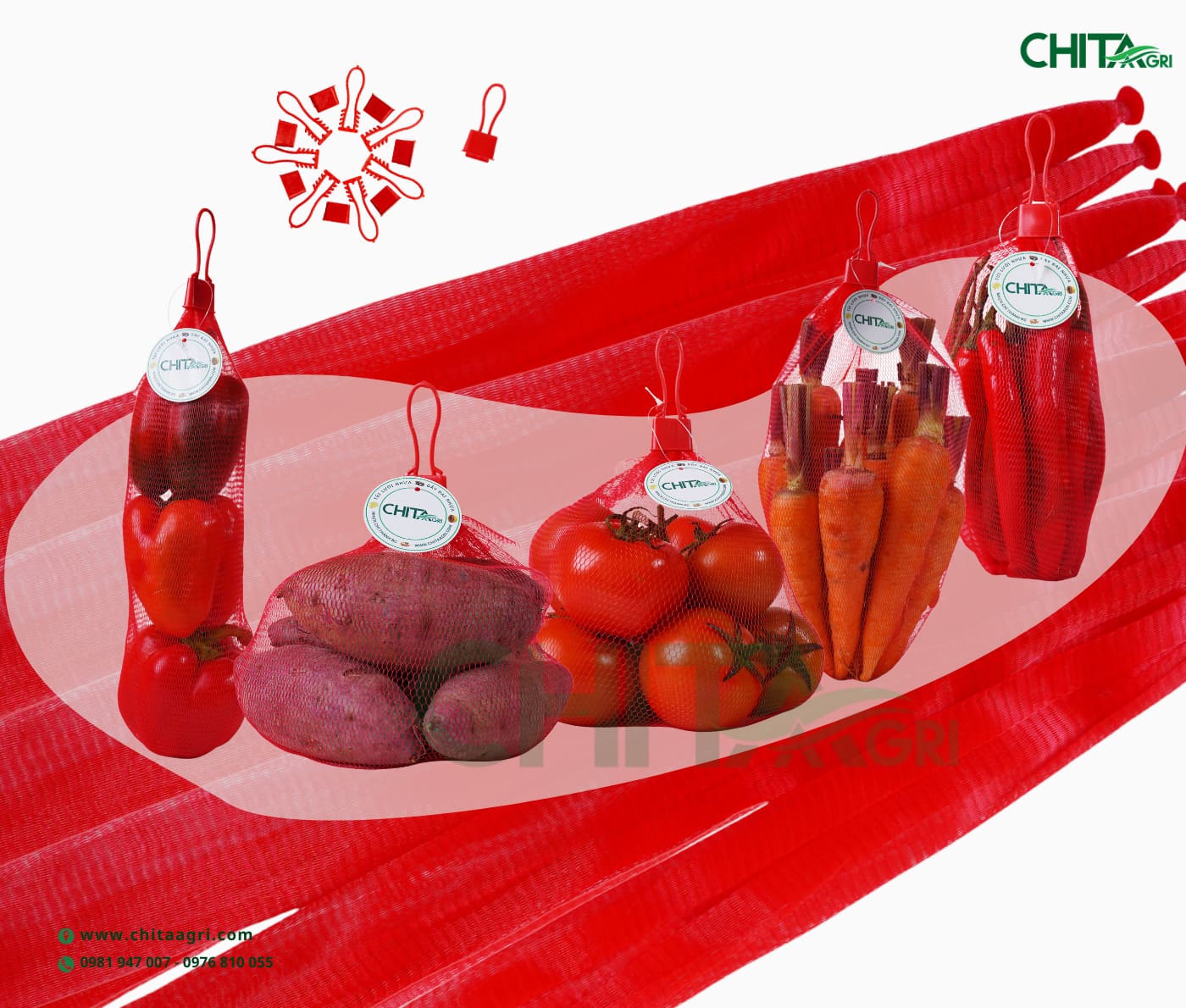 Túi lưới nhựa Chita Agri hỗ trợ thu hoạch, phân loại và đóng gói nhanh, giúp nhà vườn tối ưu thời gian và công lao động.