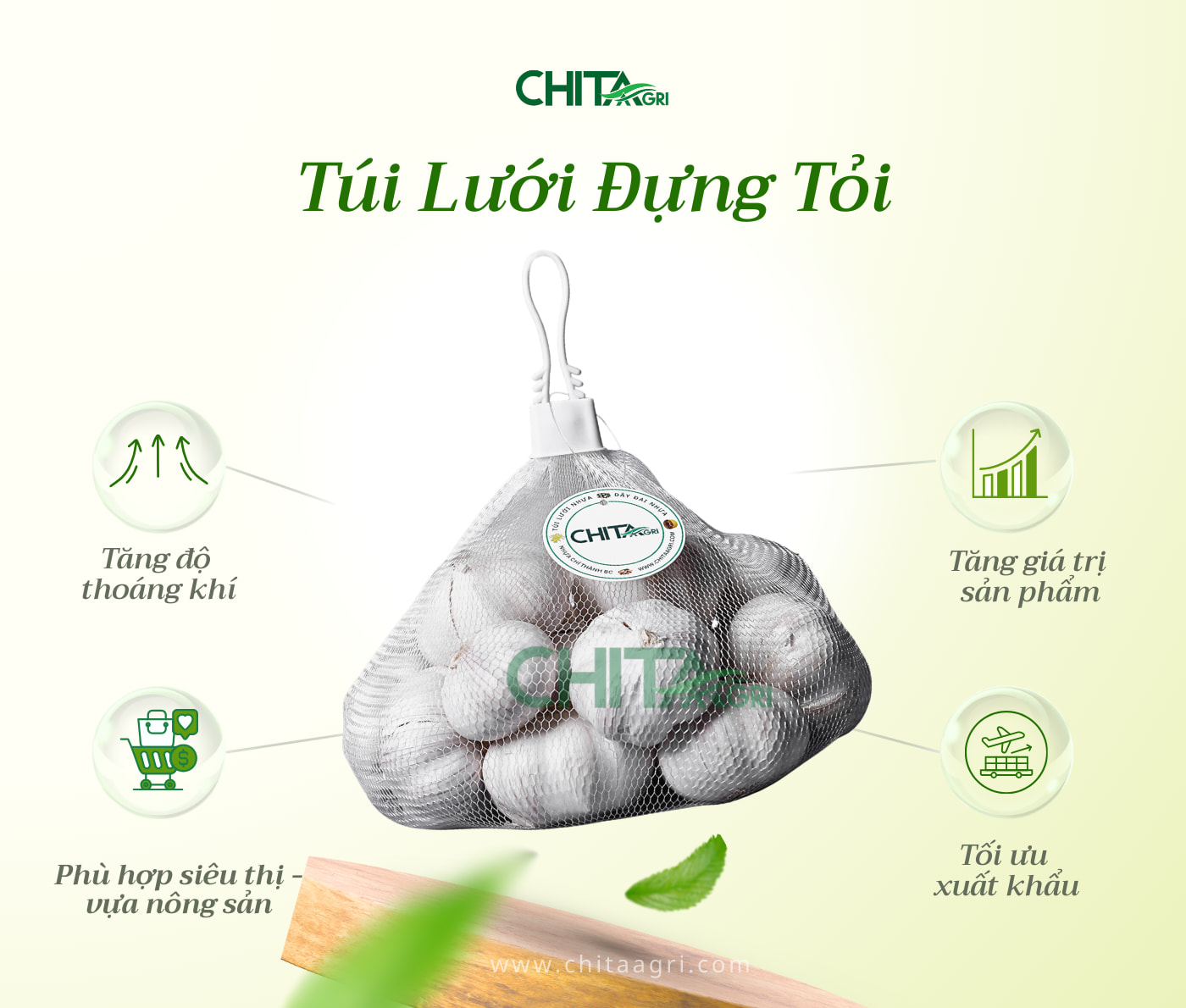 Nhựa Chí Thành BC – thương hiệu Chita Agri – là một trong những đơn vị dẫn đầu trong sản xuất túi lưới đựng tỏi và túi lưới đựng nông sản tại Việt Nam