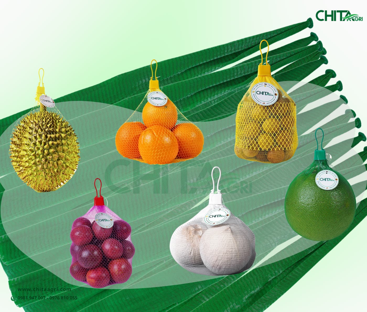•	Combo đóng gói Chita Agri giúp chuẩn hóa quy trình đóng gói, giảm thao tác thủ công và tăng hiệu quả trong vận chuyển nông sản.