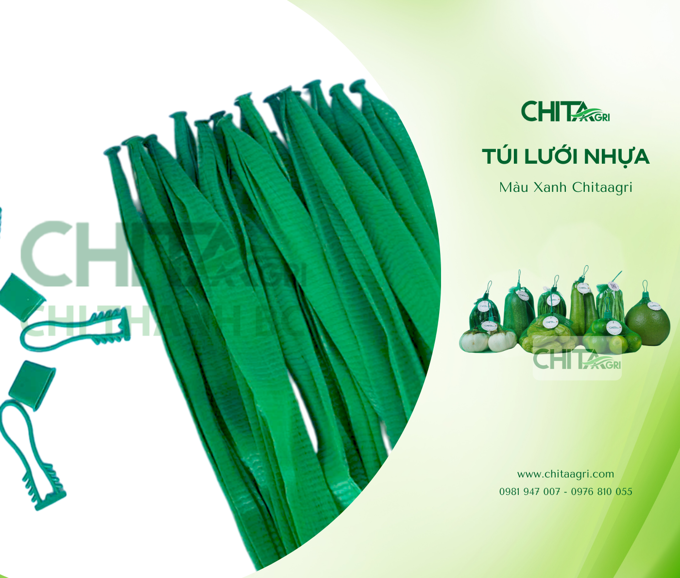 Túi lưới nhựa Chita Agri giúp hàng hóa nổi bật hơn khi trưng bày, tăng tính gọn gàng và chuyên nghiệp tại điểm bán. 