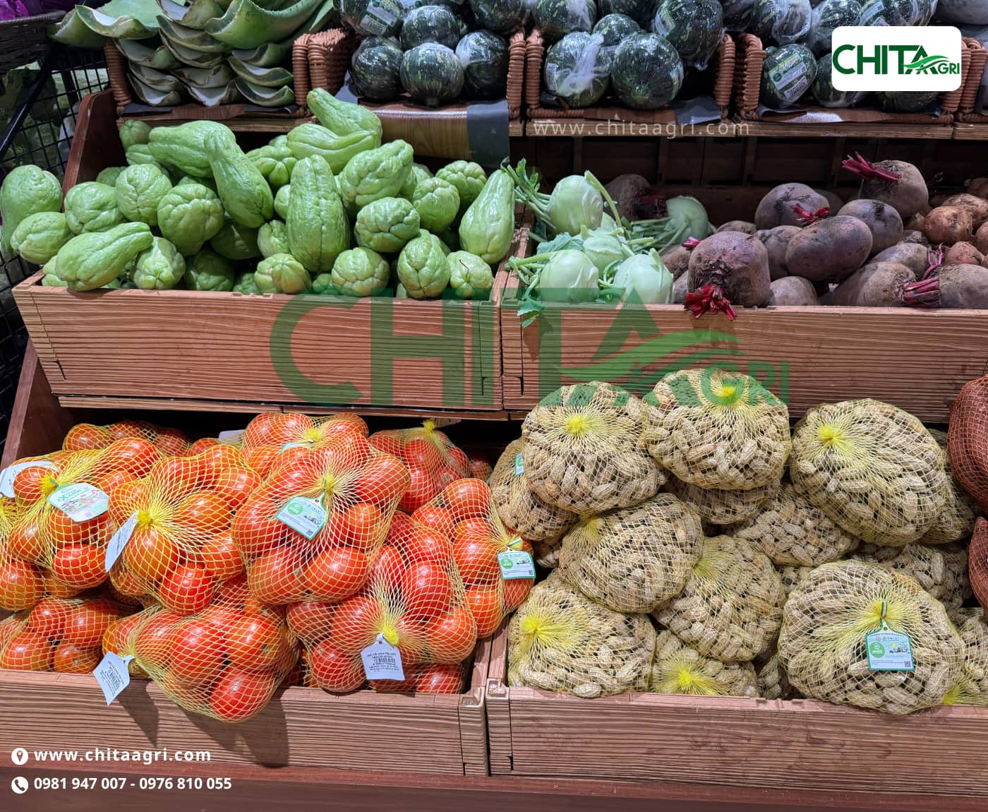 Túi lưới nhựa Chita Agri giúp hàng hóa nổi bật hơn khi trưng bày, tăng tính gọn gàng và chuyên nghiệp tại điểm bán.